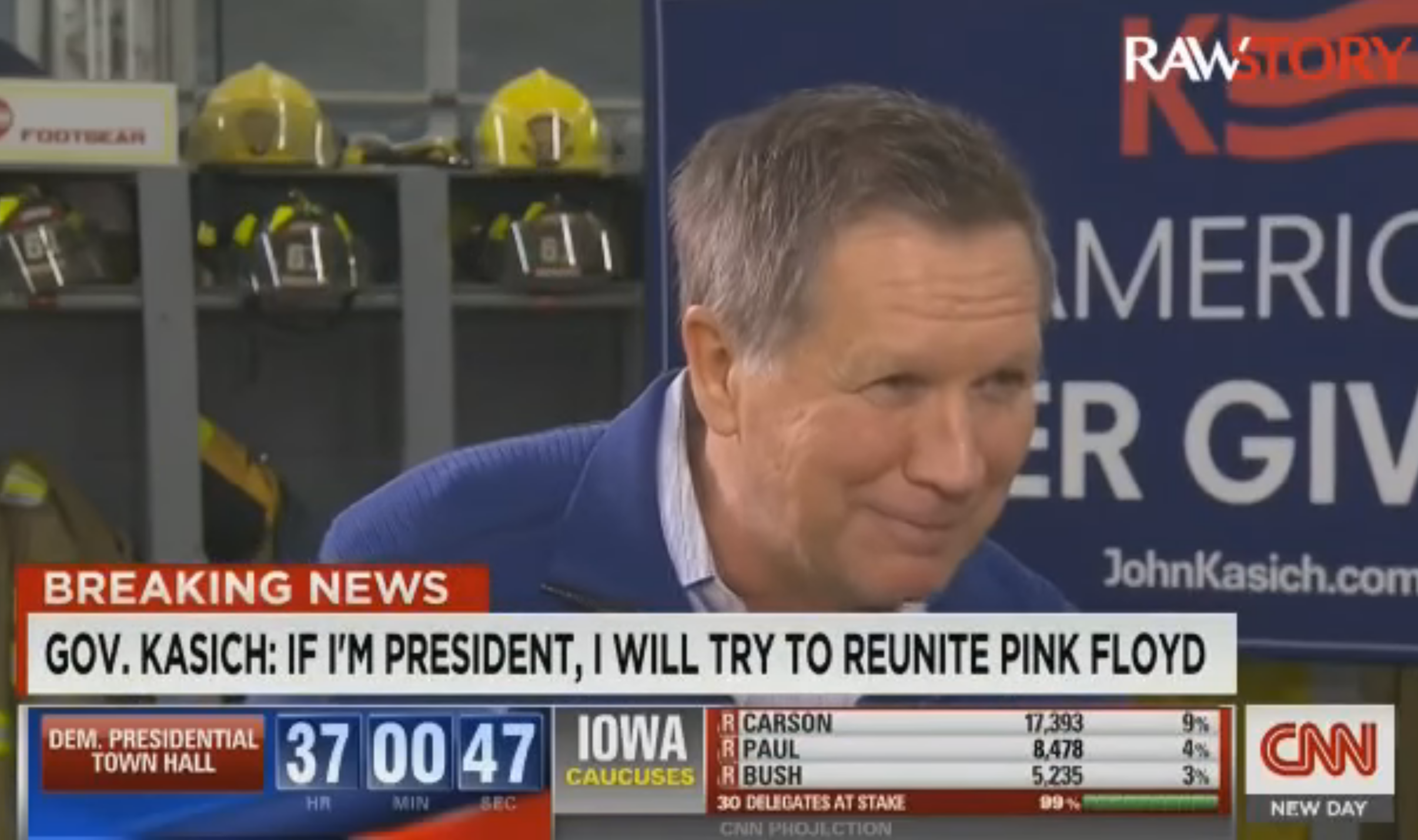 Presidential Candidate John Kasich Promises To Reunite Pink Floyd If Elected