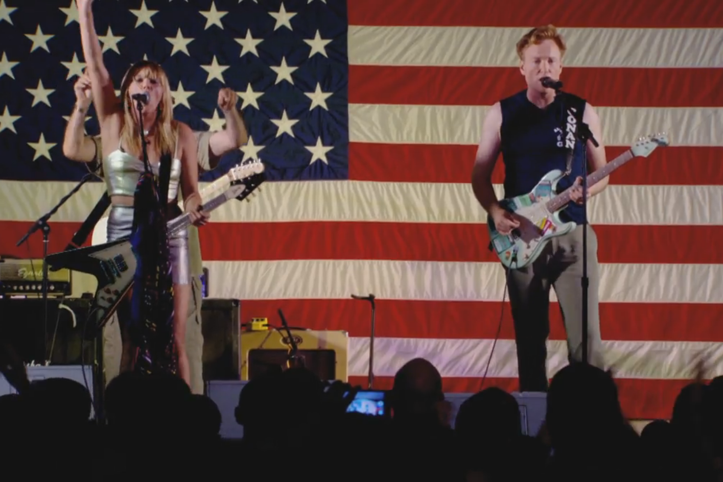 Watch Conan O'Brien & Grace Potter Play A Qatar-Themed White Stripes Parody