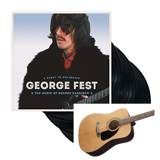 Win George Fest 3xLP & Fender Acoustic Guitar