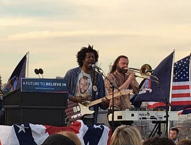 Watch TV On The Radio Play Bernie Sanders Rally In Queens
