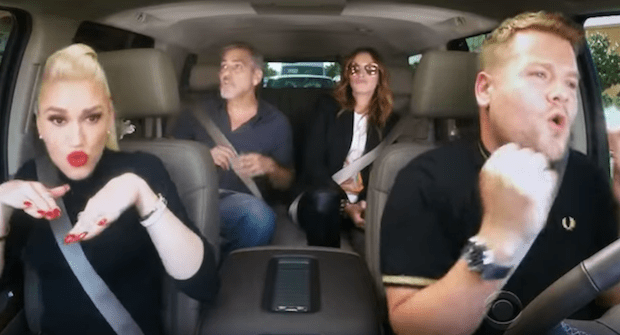 Watch George Clooney & Julia Roberts Sing With Gwen Stefani In Carpool Karaoke
