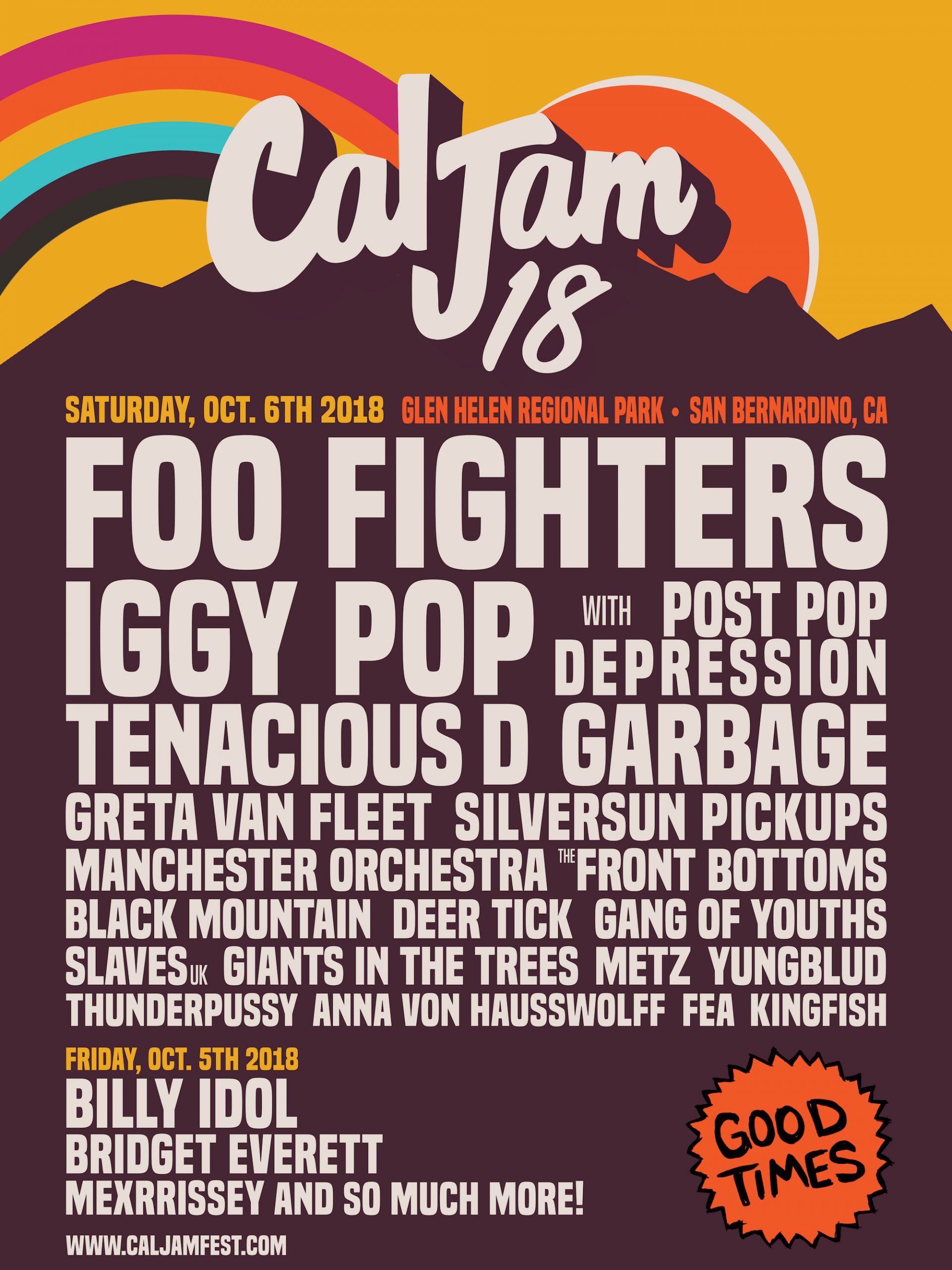 CalJam 2018 Lineup