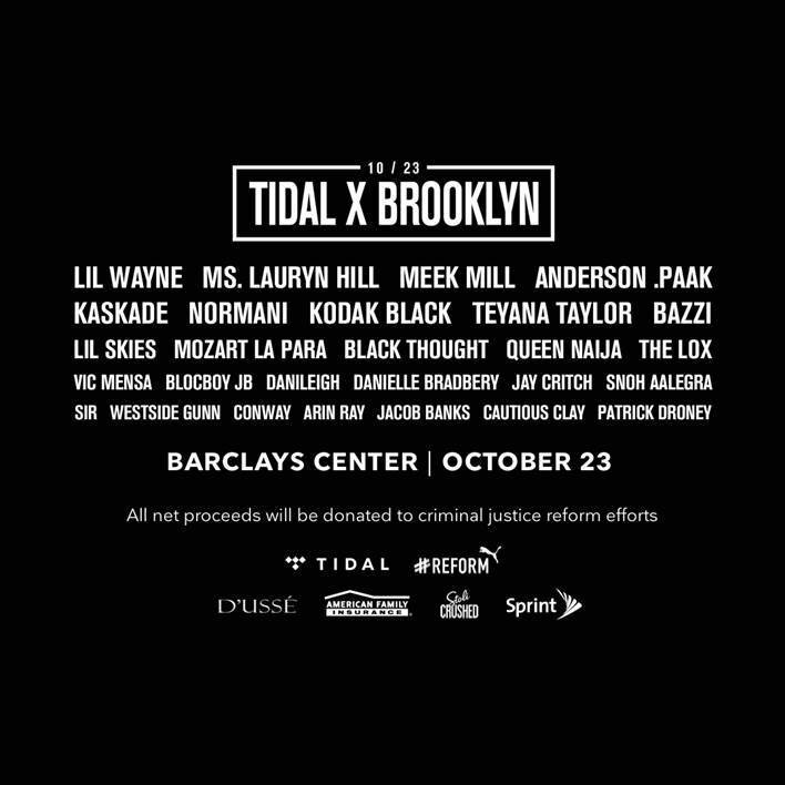 TIDAL X Lineup