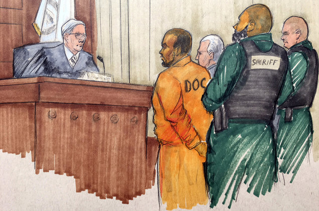 R. Kelly courtroom sketch