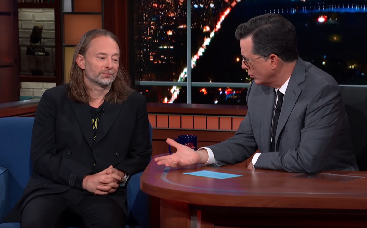 Thom-Yorke-and-Stephen-Colbert