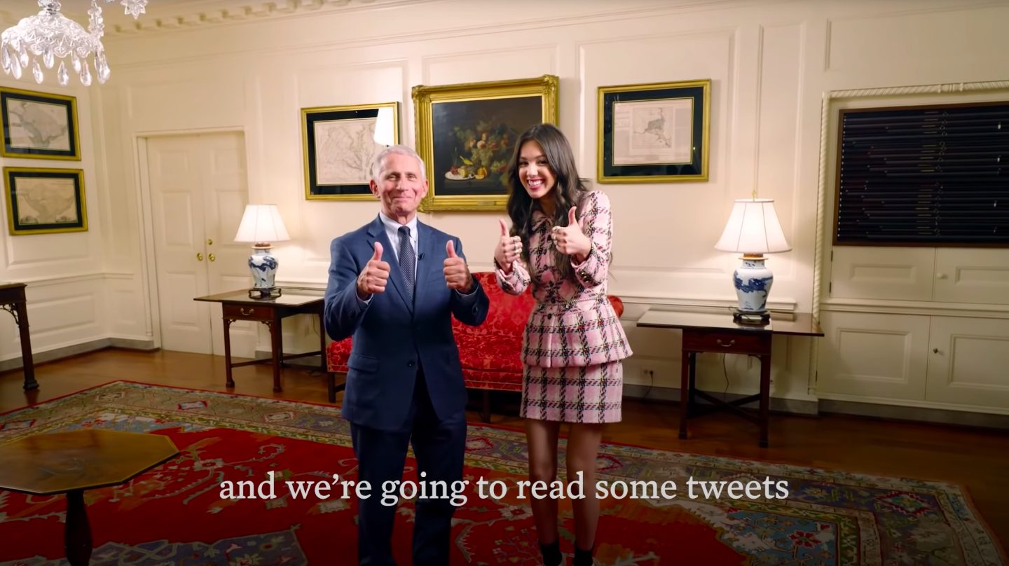 Olivia Rodrigo & Anthony Fauci read vaccine tweets