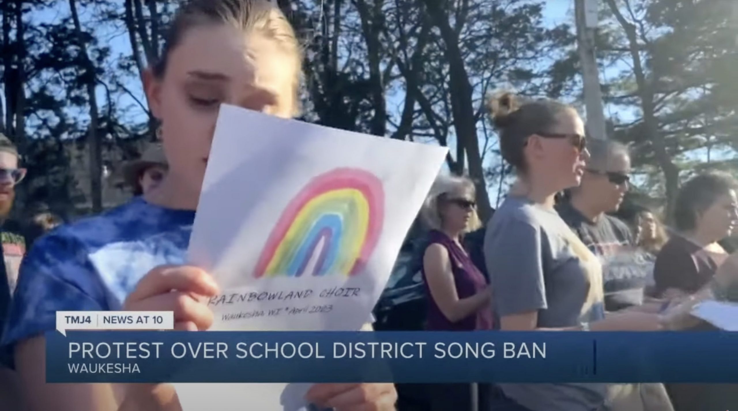 Rainbowland protest: Waukesha teacher placed on leave