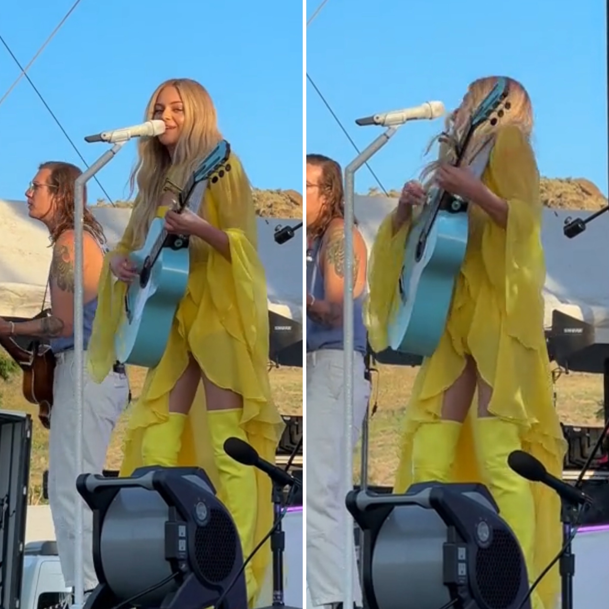 Kelsea Ballerini hit in face