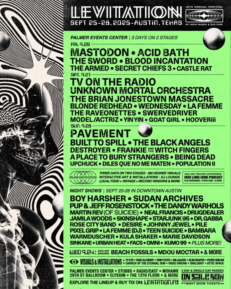 Levitation Festival Announces 2025 Lineup With Pavement, TV On The ...