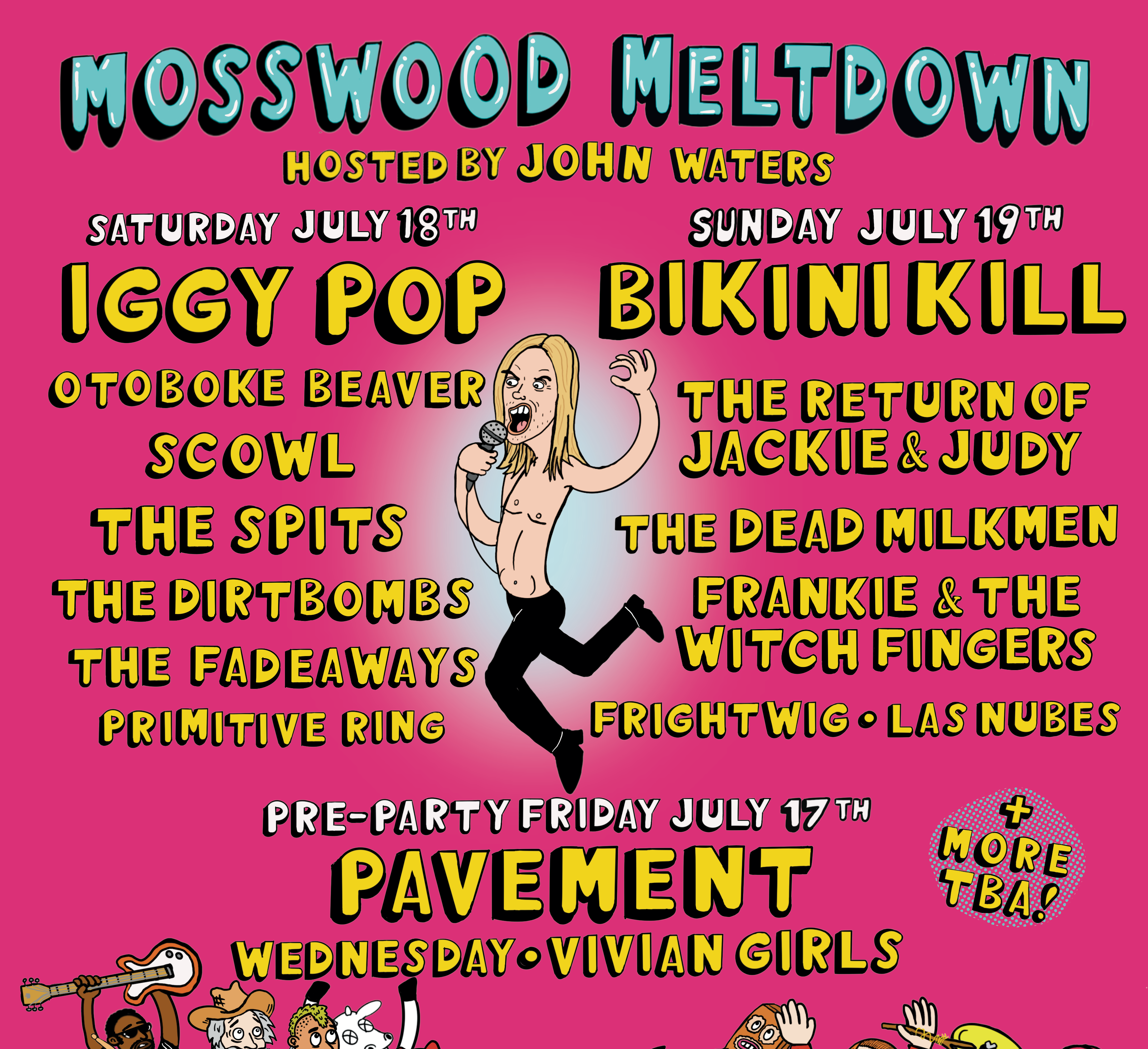 Mosswood Meltdown Announces 2026 Lineup With Iggy Pop, Bikini Kill, Sleater-Kinney & Fred Armisen’s Ramones Tribute, & More
