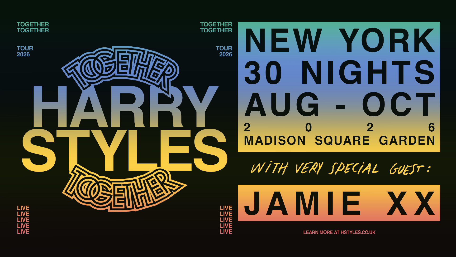 Harry Styles Announces 30-Show Madison Square Garden Residency With Special Guest Jamie xx