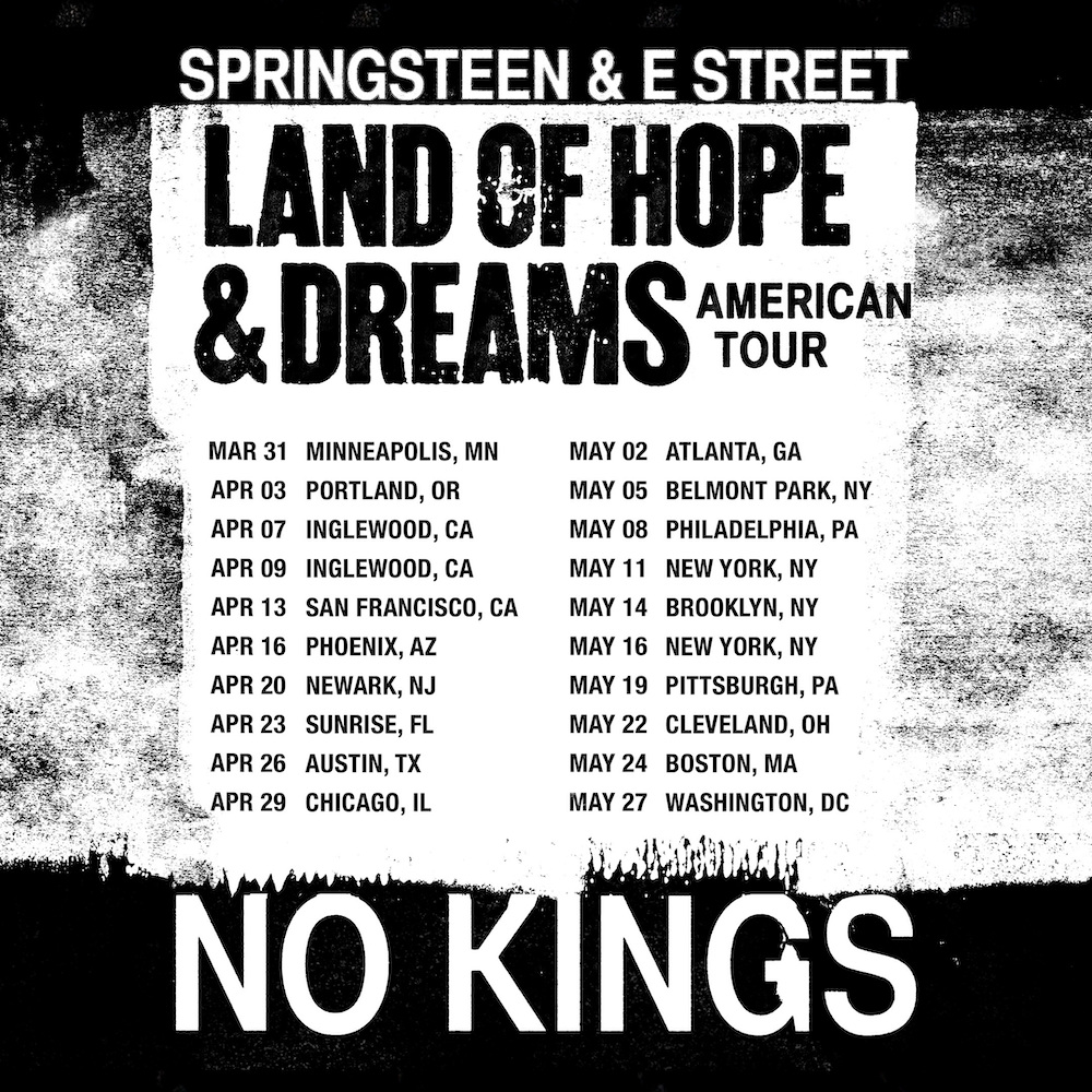 Bruce Springsteen And The E Street Band Announce 2026 US Tour “In Celebration And In Defense Of America”