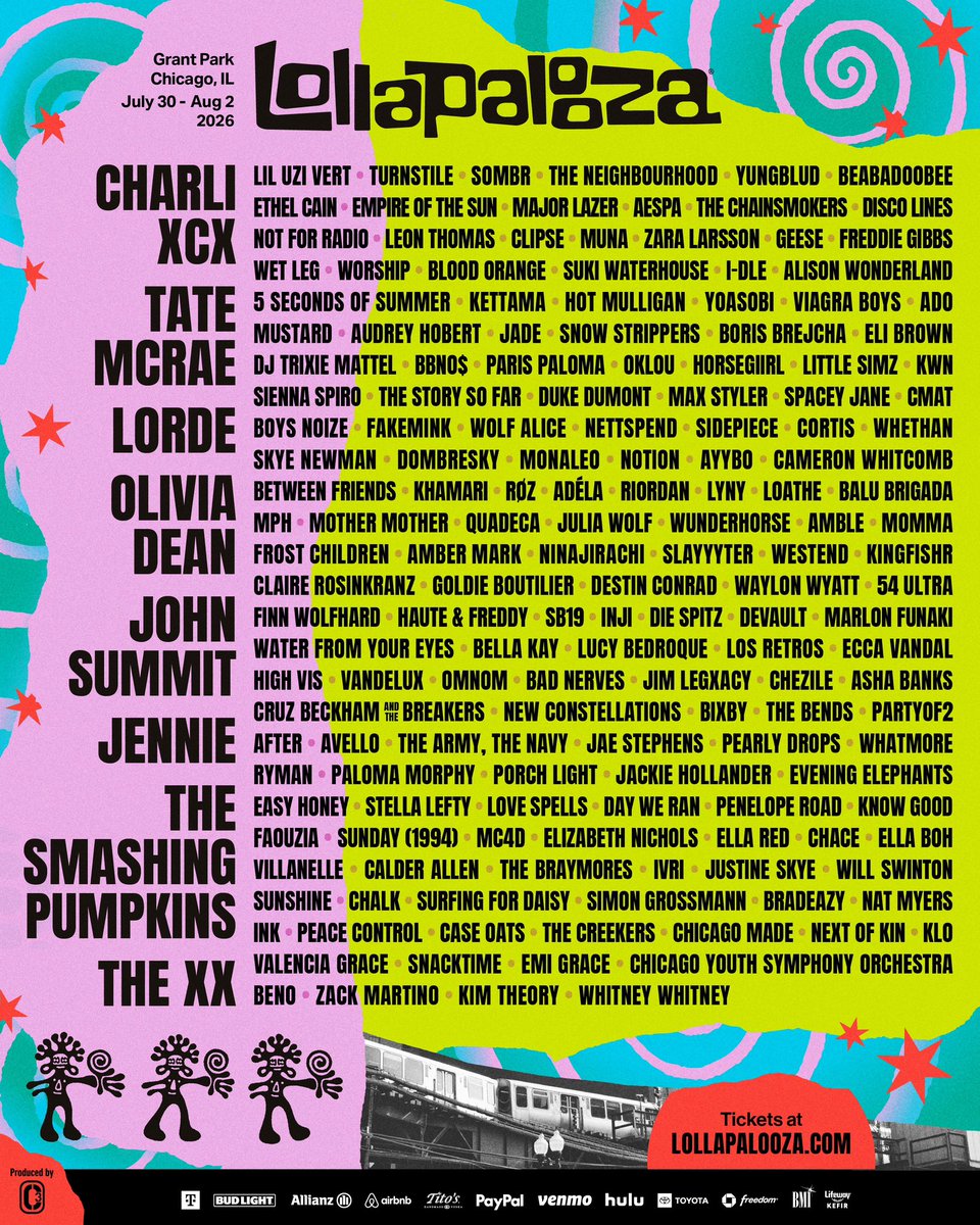 Lollapalooza Announces 2026 Lineup