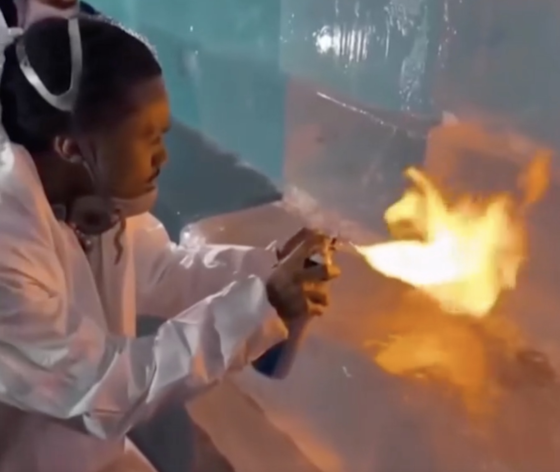 Toronto Police Intervene As Drake Fans Attack Ice Structure With Pickaxes, Fire