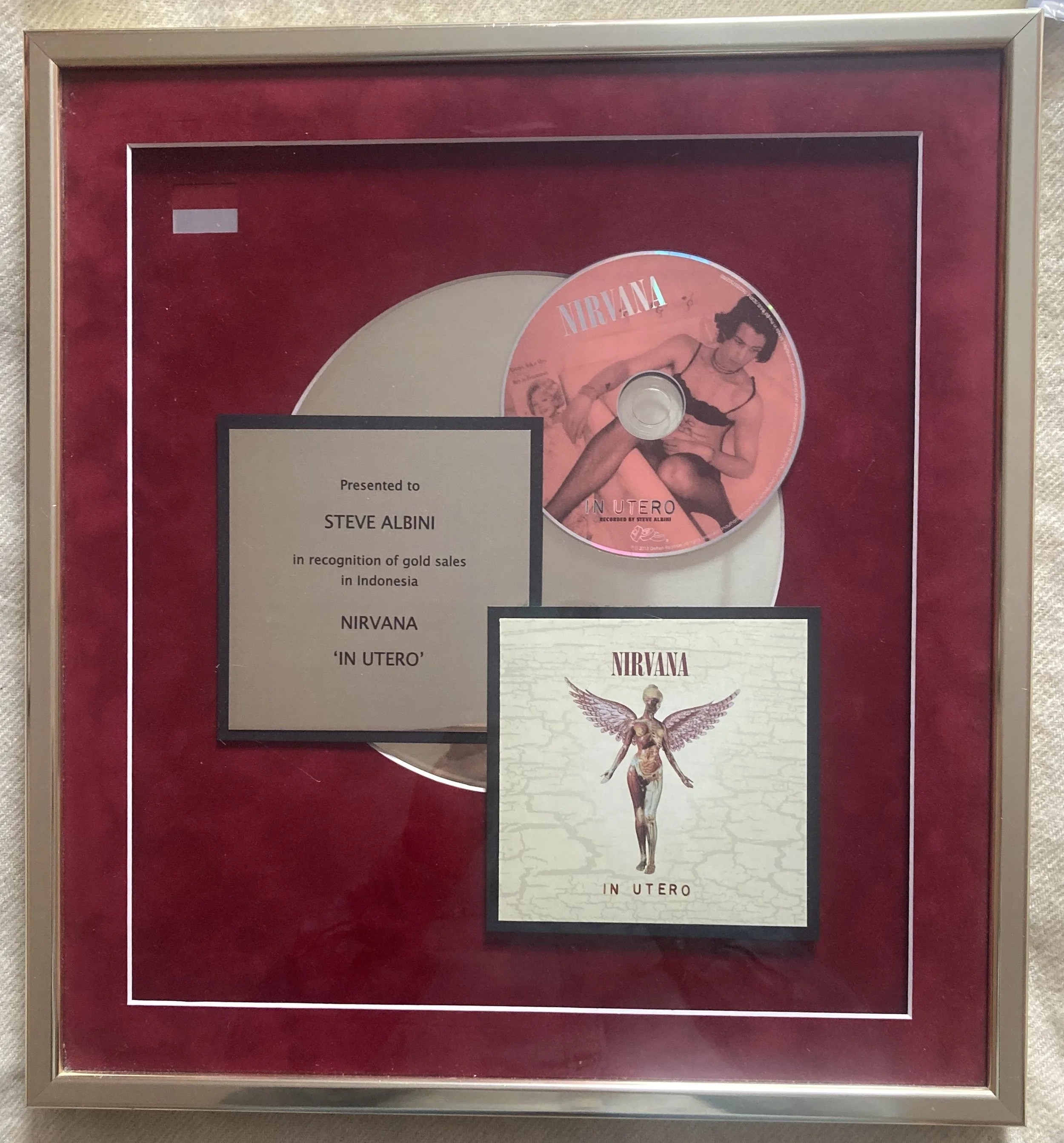 Steve Albini’s Estate Auctioning His Nirvana Gold Record