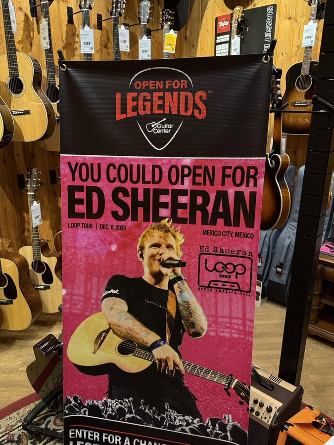 Guitar Center’s Contest To Open For Ed Sheeran Is Real