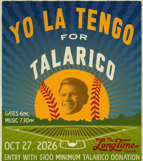 Yo La Tengo Announce James Talarico Benefit Show